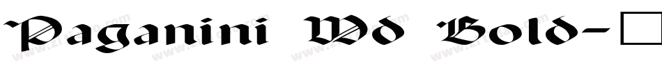 Paganini Wd Bold字体转换